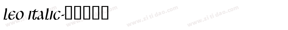 Leo Italic字体转换